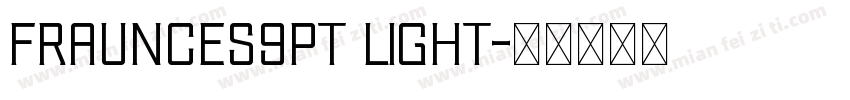 Fraunces9pt Light字体转换